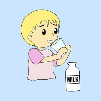 Compensate for the lack of substances for growth by drinking milk