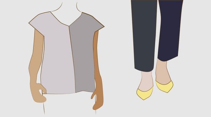 Иллюзия контраста размеров в одежде