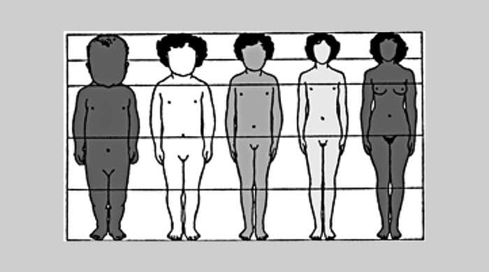 Changes in head size with age in women