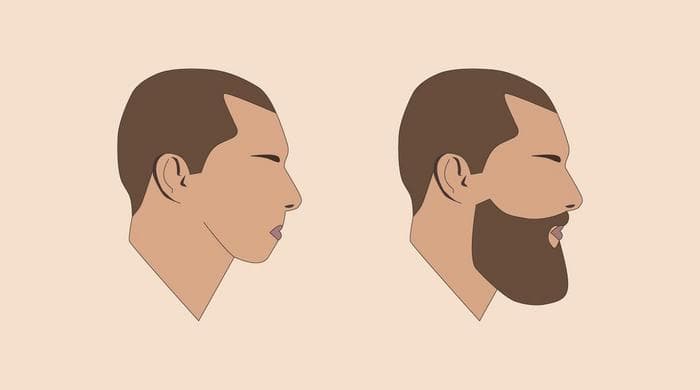 Man with beard appears more dominant