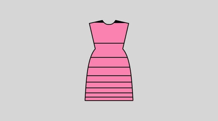 A dress featuring horizontal lines